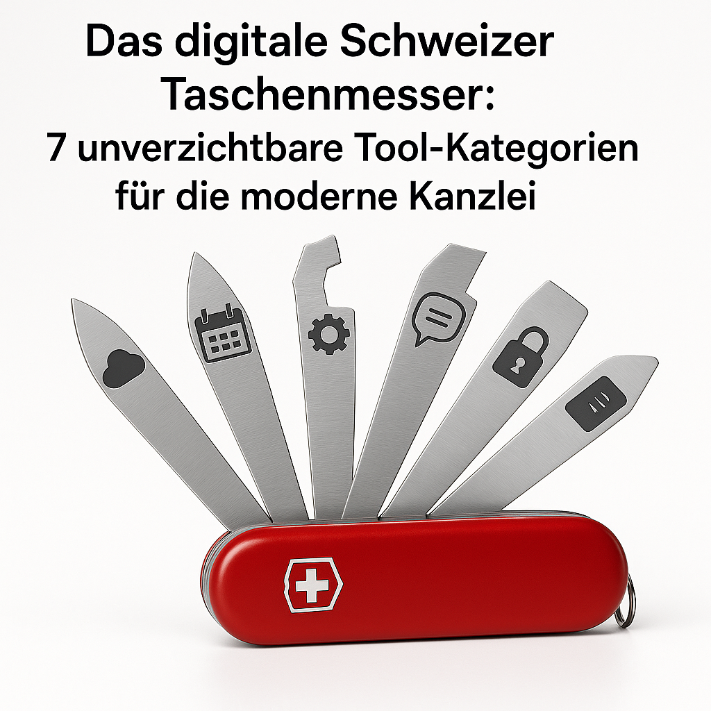Kanzlei-Digitalisierung 2025: 7 Tool-Kategorien, die jeden Anwalt effizienter machen [+ROI-Rechnung]